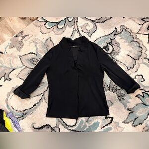 Elegant Ashley Blue Black Women's cover up shirt